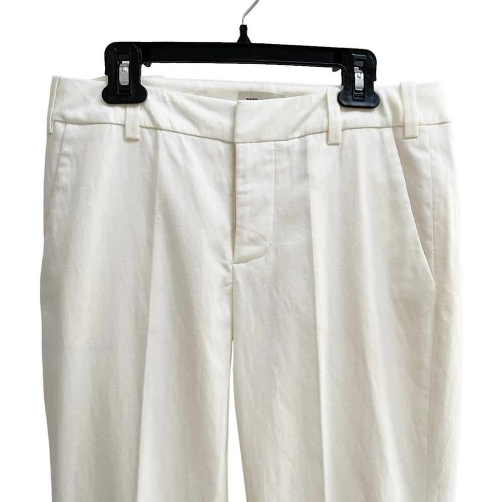 ZADIG & VOLTAIRE Prune Frange White Straight Leg Fringe Pants Small 36 - Picture 3 of 10